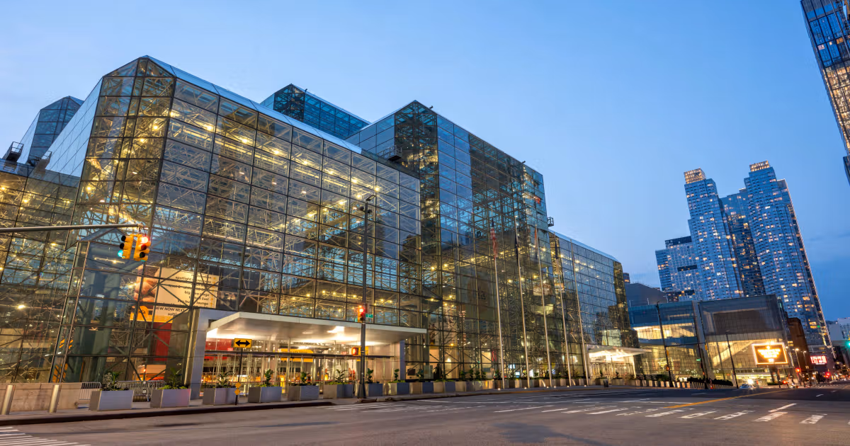 Javits Convention Center at dusk